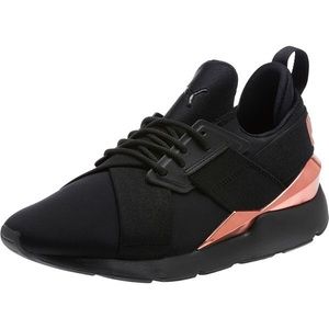 Black and rose gold PUMA tennis